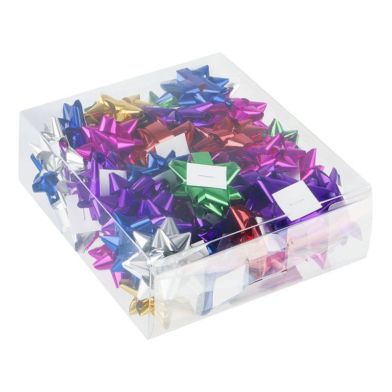 Набор бантов декоративных, MESHU, 50шт, 4,3см, звезда, ассорти