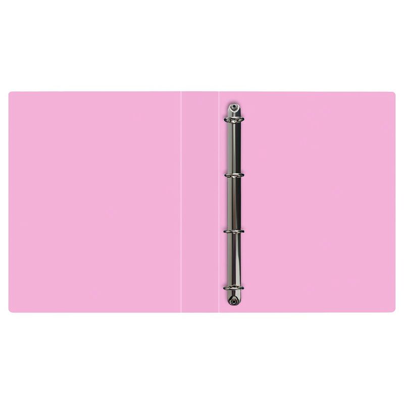 Папка на 4 кольцах СТАММ А4, 40мм, 500мкм, пластик, пастель, розовая 