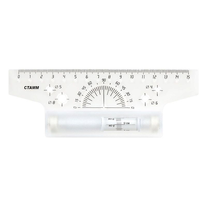 Рейсшина 15см СТАММ, пластиковый ролик, европодвес 