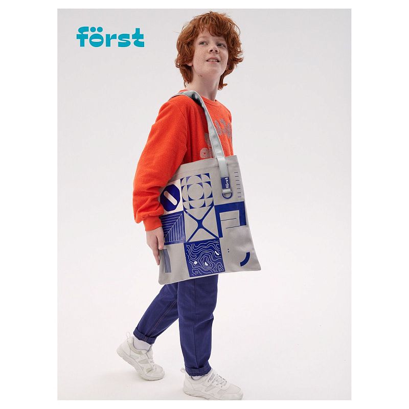 Сумка-шоппер Först "Digital geometric" 40*35см, 1 отделение 