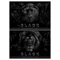 Альбом для рисования 32л., А4, на скрепке BG "Just black", soft-touch ламинация, выб. лак Альбом для рисования 32л., А4, на скрепке BG "Just black", soft-touch ламинация, выб. лак