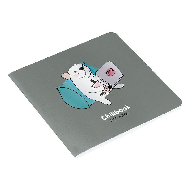 Записная книжка 170*170 мм 40л. на скрепке MESHU "Chillbook", soft-touch ламинация, выборочный УФ-лак, блок без линовки, 80г/м2