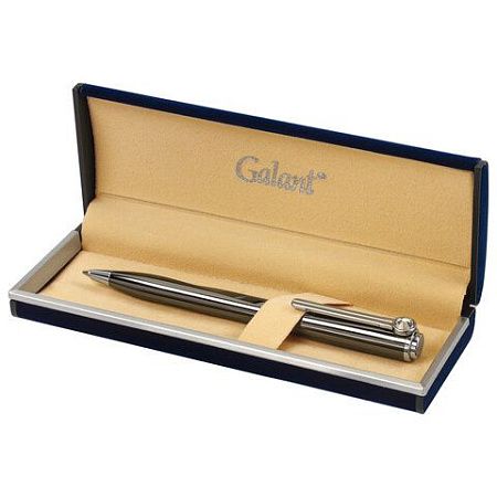 Ручка подарочная шариковая GALANT "VITRUM", корпус металл, детали серебристые, узел 0,7 мм, синяя, 143504 