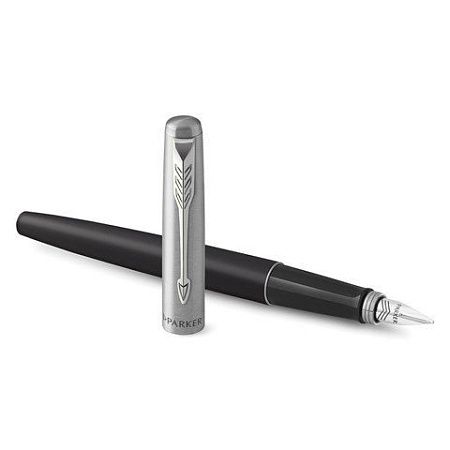 Ручка перьевая PARKER "Jotter Bond Street Black CT", черный, детали нержавеющая сталь, синяя, 2030947 