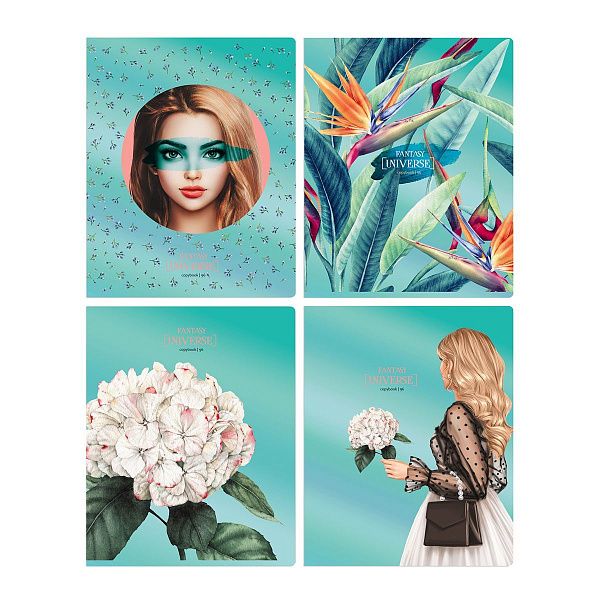 УЦЕНКА - Тетрадь 96л., А5, клетка BG "Fantasy", металлизированный пантон