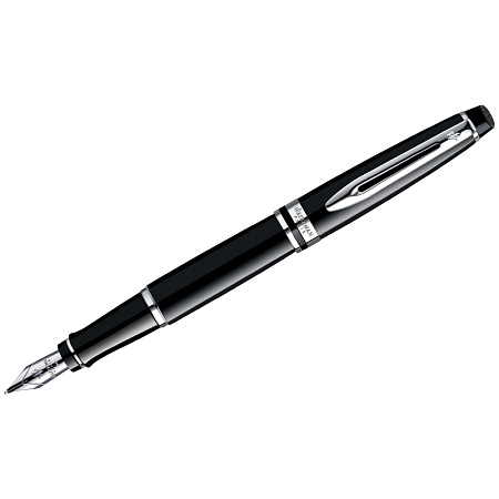 Ручка перьевая Waterman "Expert Black CT" синяя, 0,8мм, подарочная упаковка