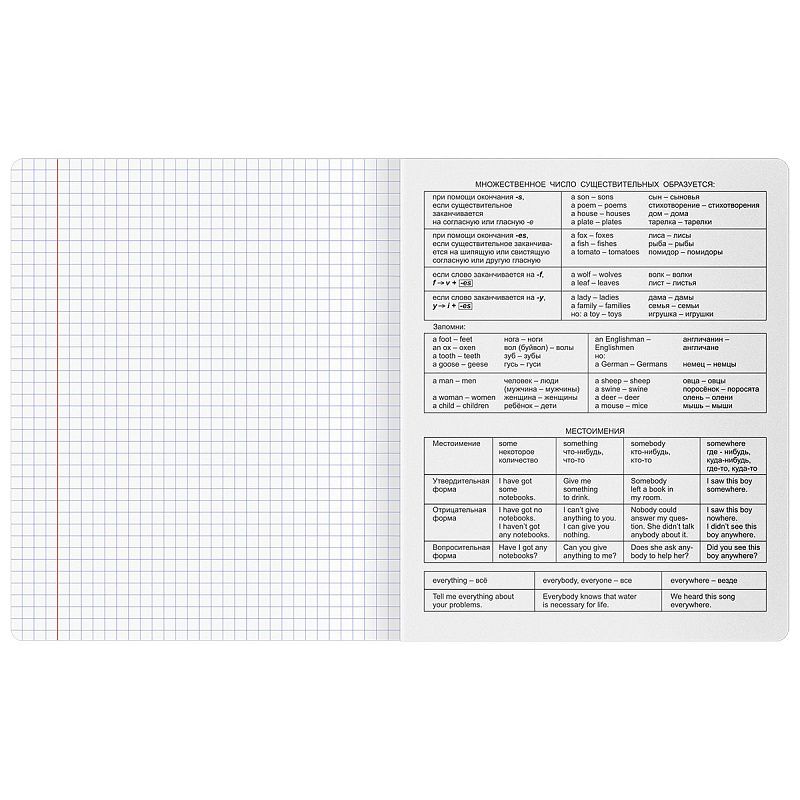 Тетрадь предметная 48л. BG "В гранях разума" - Английский язык, матовая ламинация