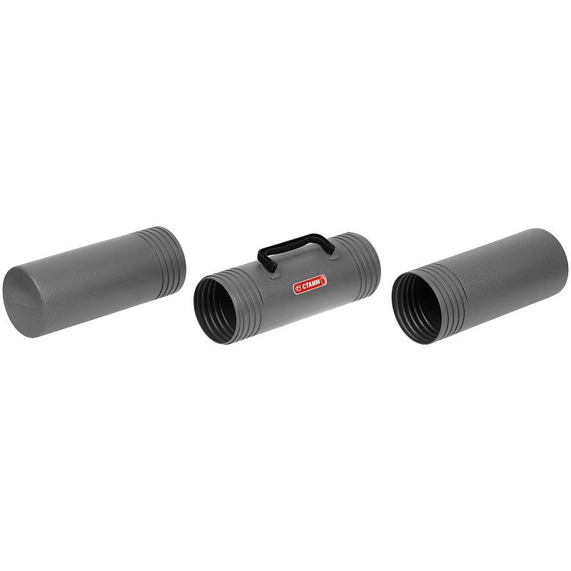 Тубус А1 СТАММ, с ручкой 3-х секционный, серый 