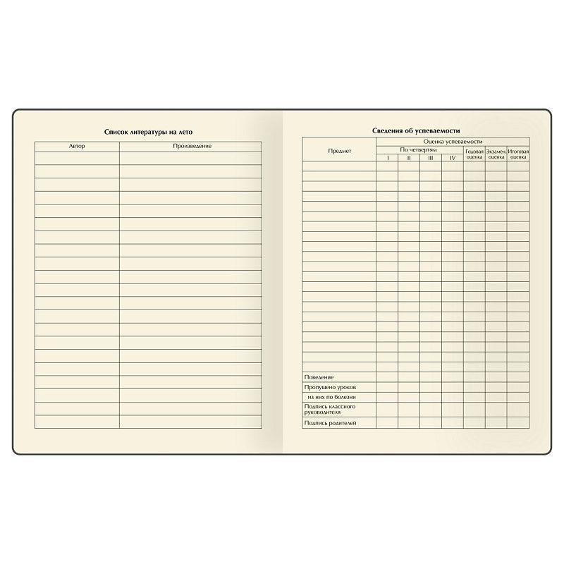 Дневник 1-11 кл. 48л. (твердый) BG "Metaphorical raven", иск. кожа, тиснение фольгой, печать, ляссе