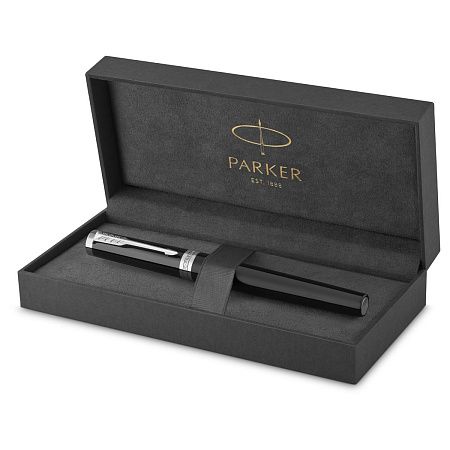 Ручка перьевая Parker "Ingenuity Black CT" 0,8мм, подарочная упаковка 