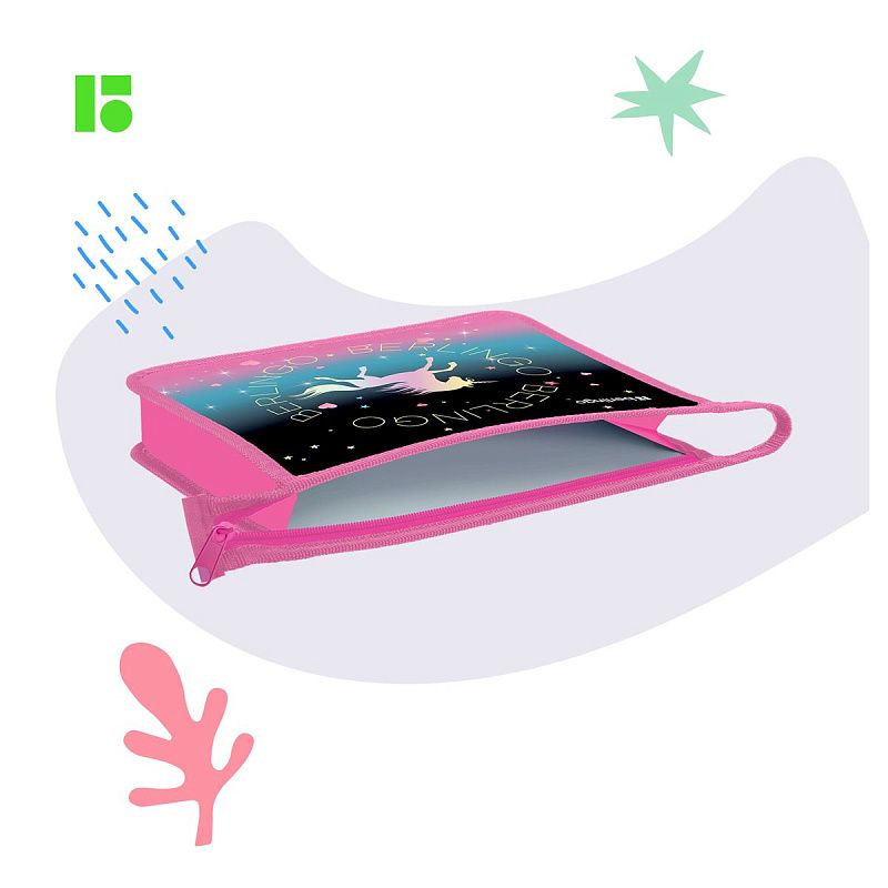 Папка для тетрадей 1 отделение, А5 Berlingo "Perfect", 240*205*40мм, пластик, на молнии 