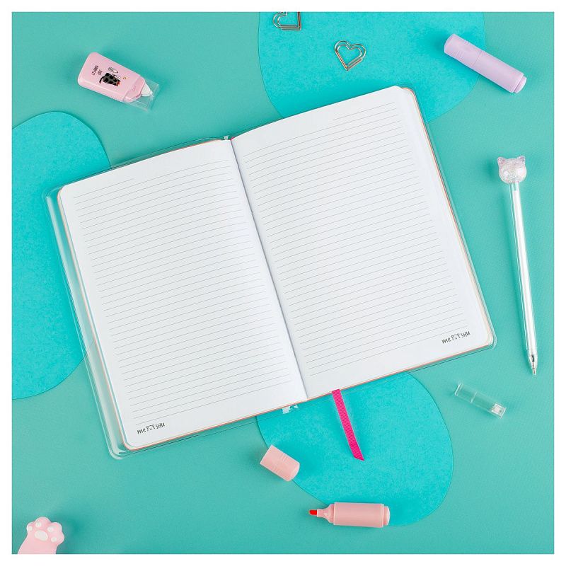 Записная книжка А5 80л., ЛАЙТ, кожзам, MESHU "My cats", съемная пластиковая обложка с дизайном, голография, блок в линию