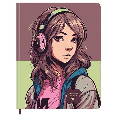 Дневник 1-11 кл. 48л. (твердый) BG "Music", иск.кожа, печать, ляссе