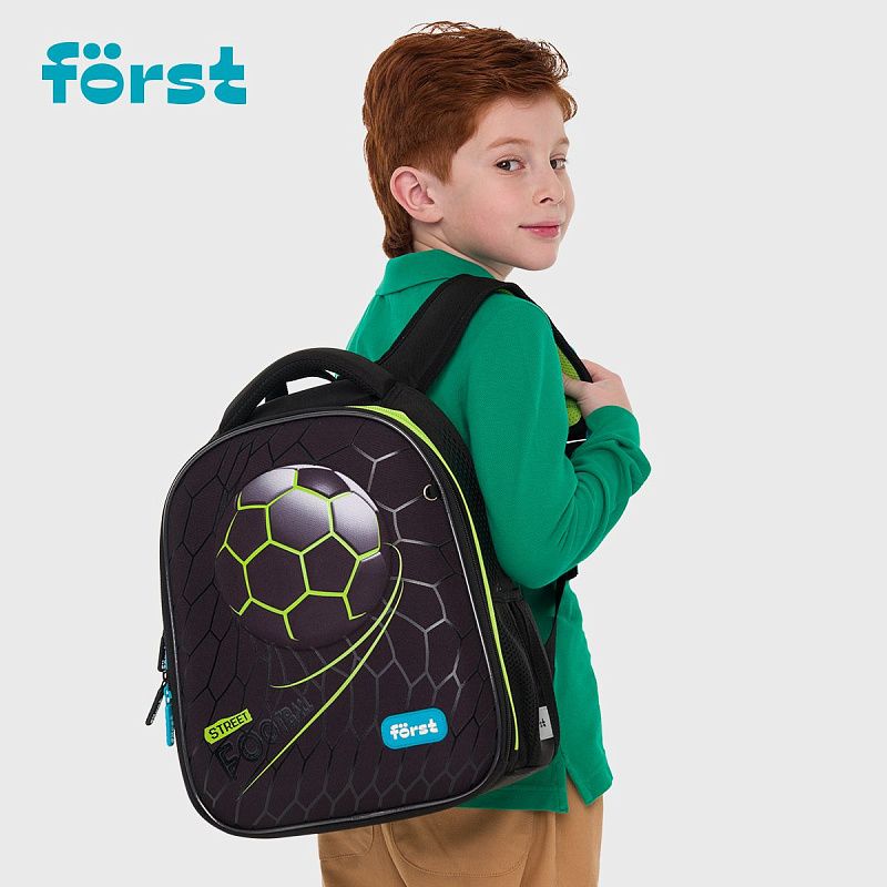 Ранец Först F-Top облегченный "Street Football" 36*28*15см, 2 отделения, 2 кармана, анатомическая спинка 