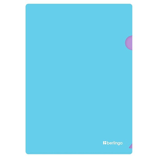 Папка-уголок Berlingo "Haze" А4, 200мкм, софт-тач, двухцветная, сиреневая/голубая