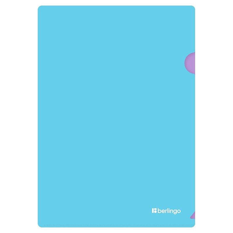 Папка-уголок Berlingo "Haze" А4, 200мкм, софт-тач, двухцветная, сиреневая/голубая