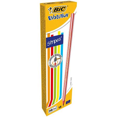 Карандаш ч/г Bic "Evolution Stripes" HB, заточен., пластиковый 