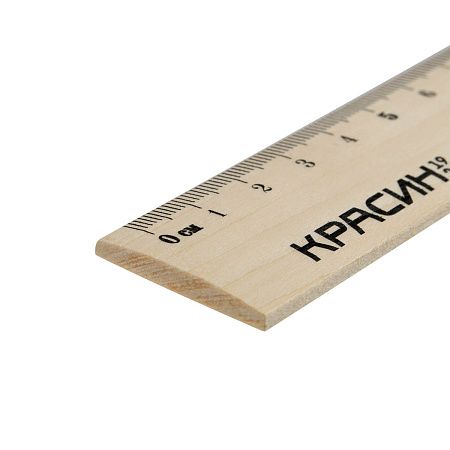 Линейка 15см Красин "Стандарт", дерево 