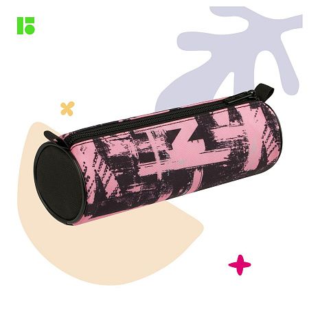Пенал-тубус 1 отделение, 210*60 Berlingo "Pinky", полиэстер 