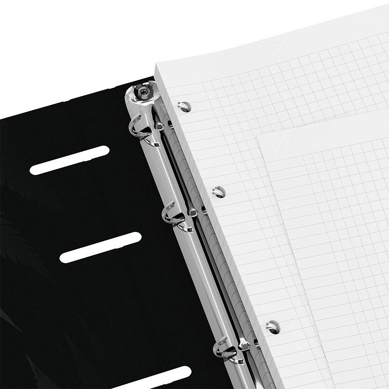 Тетрадь на кольцах А5, 120л., BG "Minimalism plants", картон, матовая ламинация, тиснение фольгой