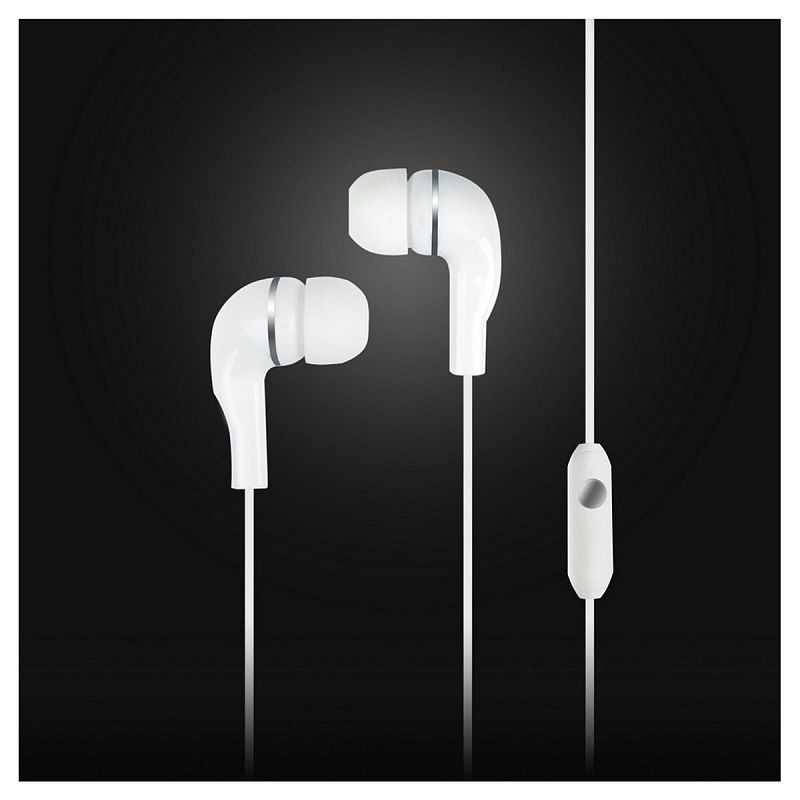 Наушники-вкладыши с микрофоном SmartBuy S4, 1м, белый