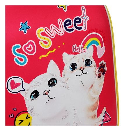 Ранец ArtSpace School Friend "Cute Cats" 39*30*18см, 2 отделения, 2 кармана, анатомическая спинка 