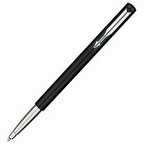 Ручка-роллер PARKER "Vector Black", корпус черный лак, детали из нержавеющей стали, синяя, S0319630 Ручка-роллер PARKER "Vector Black", корпус черный лак, детали из нержавеющей стали, синяя, S0319630