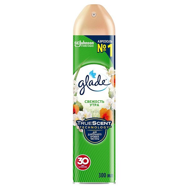 Освежитель воздуха аэрозольный Glade "Свежесть утра", 300мл 
