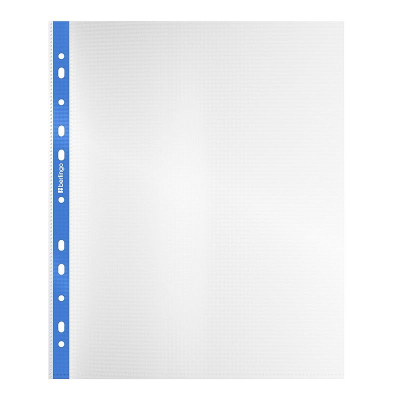 Папка-вкладыш с перфорацией Berlingo "Squares", А4, 40мкм, рельефная текстура, матовая, с цветным корешком, ассорти 