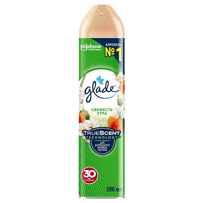 Освежитель воздуха аэрозольный Glade "Свежесть утра", 300мл 