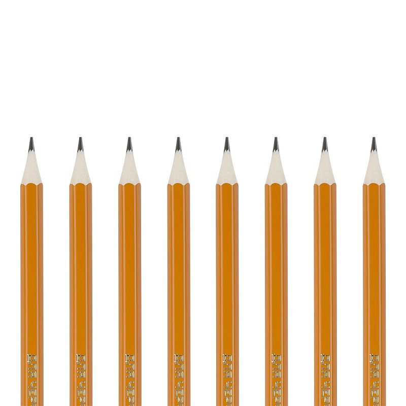Набор карандашей ч/г Красин "Для черчения" 8шт., Н (Т)-2, НВ (ТМ)-4, В (М)-2, шестигран., заточен., карт. упаковка., европодвес 