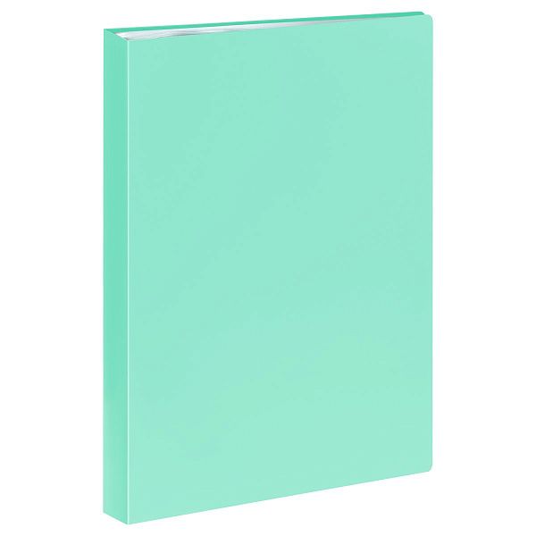 Папка с 60 вкладышами СТАММ А4, 21мм, 500мкм, пластик, пастель, мятная