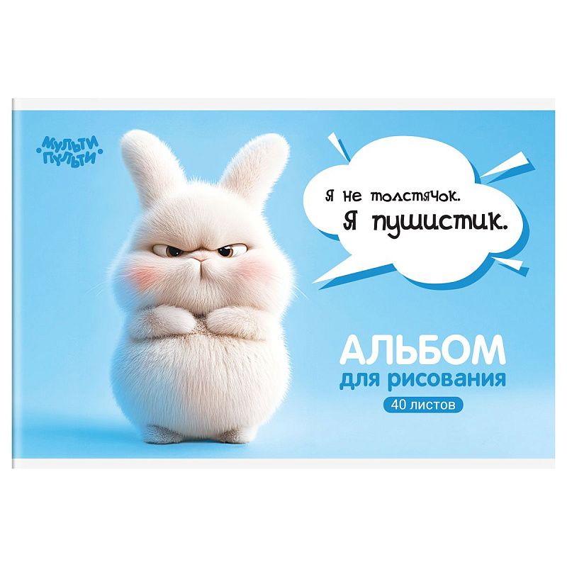 Альбом для рисования 40л., А4, на скрепке Мульти-Пульти "Совенок Бу"