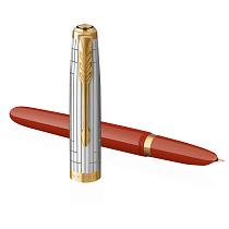 Ручка перьевая Parker "51 Rage Red GT" темно-синяя, 0,8мм, подарочная упаковка