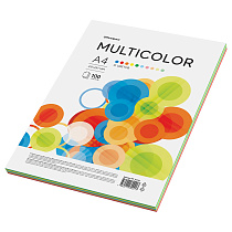 Бумага цветная OfficeSpace "Multicolor", А4, 80г/м2, 100л., (10 цветов)