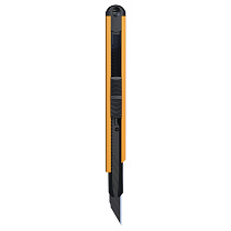 Нож канцелярский 9мм Berlingo "Color Zone", черное лезвие, auto-lock, металл. направл., оранжевый, европодвес