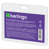 Бейдж горизонтальный Berlingo "ID 100", 85*55мм, прозрачный, без держателя