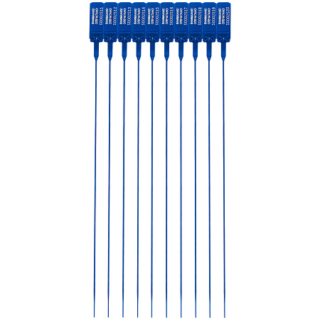 Пломба пластиковая сигнальная Альфа-МД 350мм, синяя