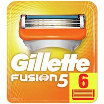 Кассеты для бритья сменные Gillette "Fusion", 6шт. (ПОД ЗАКАЗ) 